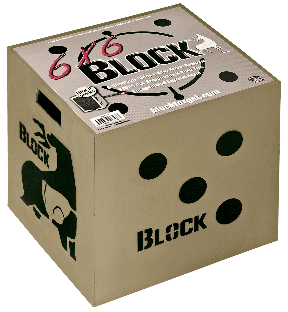 Block 6x6 archery target
