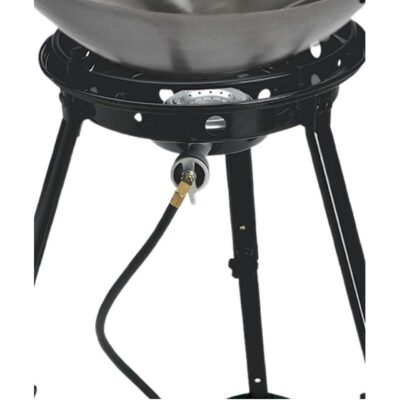 22" Carbon Steel Wok Kit w/ Big Kahuna Burner gas line