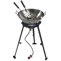 22" Carbon Steel Wok Kit w/ Big Kahuna Burner