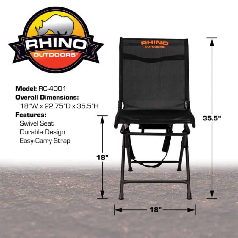 Textilene Swivel Hunting Chair - Image 2