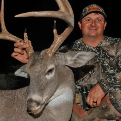 Pro Staff Chris Ashley with downed buck