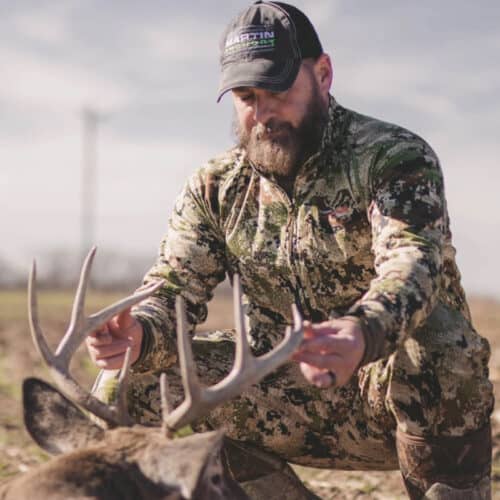 Pro Staff Chris Helton with downed buck