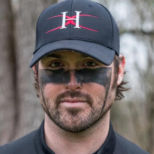 Pro Staff Nate Hosie with black hat and face paint