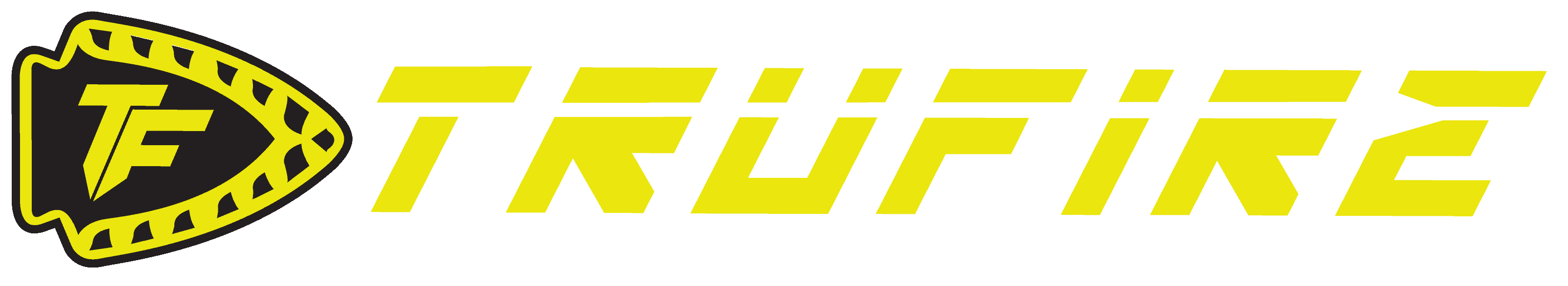TruFire logo with bold yellow text