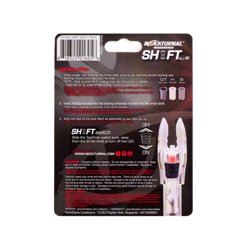 Shift Universal - Red Lighted Nock - 3-Pack - Image 5