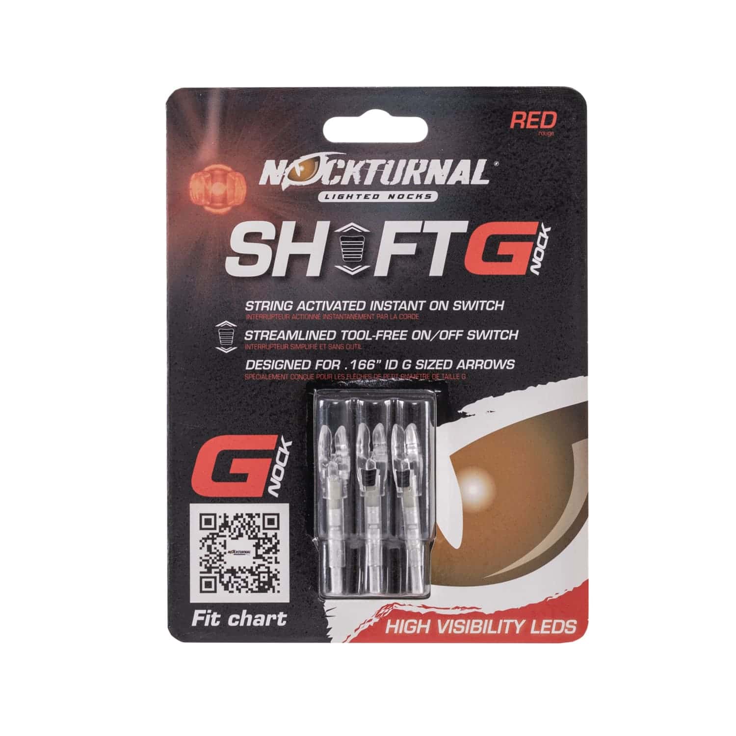 G Nock Shift Red 3pk | FeraDyne Outdoors