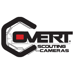 CVERT scouting camera logo on black background.